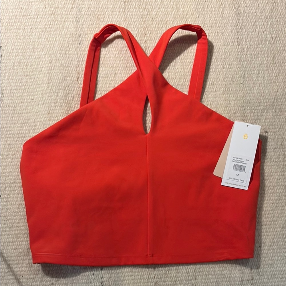 Spiritual Gangster Jules Cross Neck Crop Tank, M, NWT